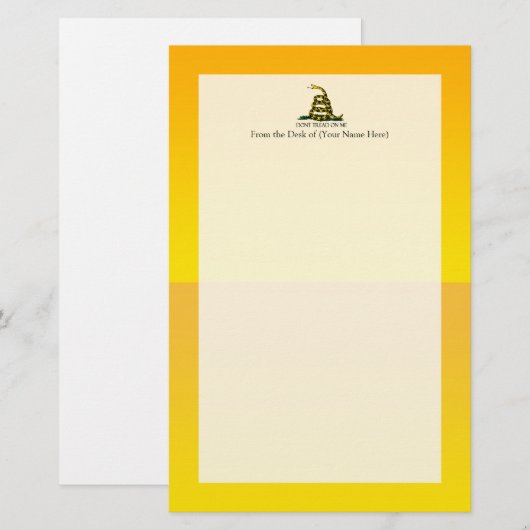 Niet op me aftekenen briefpapier (Voorkant / Achterkant)