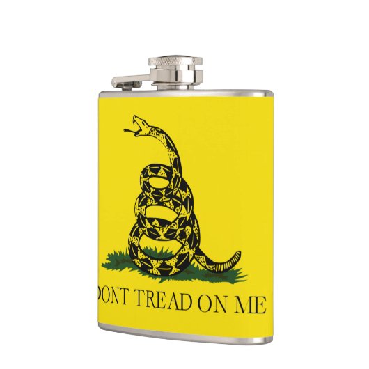 Niet op me laken met Gadsden American Flag Heupfles (Links)