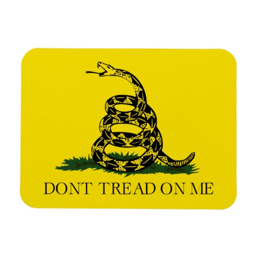 Niet op me laken met Gadsden American Flag Magneet (Horizontaal)
