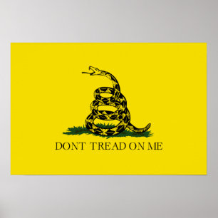 Niet op me laken met Gadsden American Flag Poster