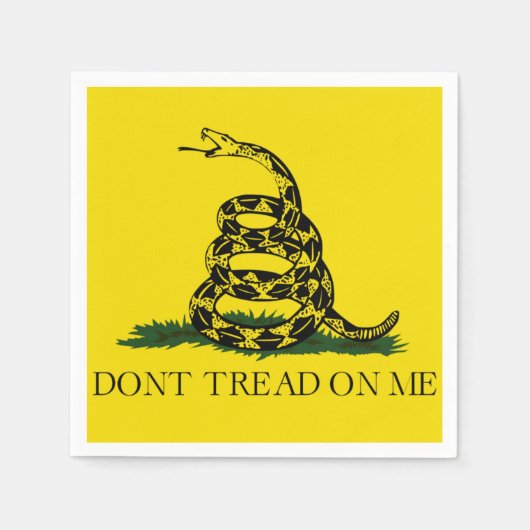 Niet op me laken met Gadsden American Flag Servet (Voorkant)