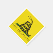 Niet op me laken met Gadsden American Flag Servet (Hoek)