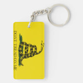Niet op me laken met Gadsden American Flag Sleutelhanger (achterkant)