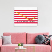 Niet op me lezen, Amerikaanse Naval Jack. Canvas Afdruk (Insitu (Woonkamer))