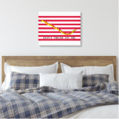 Niet op me lezen, Amerikaanse Naval Jack. Canvas Afdruk (Insitu (Slaapkamer))