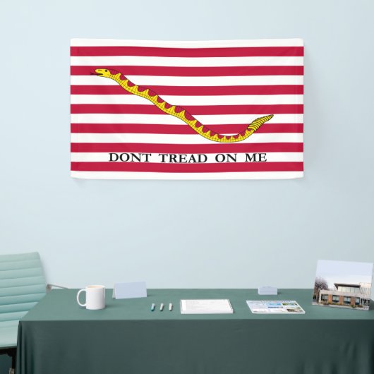 Niet op me lezen, Amerikaanse Naval Jack. Spandoek (Beurs)