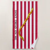 Niet op me lezen, Amerikaanse Naval Jack. Strandlaken (Voorkant)