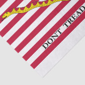 Niet op me lezen, Amerikaanse Naval Jack. Tissuepapier (Detail)