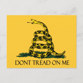 Niet op me lezen, Gadsden Flag Patriotic History Briefkaart