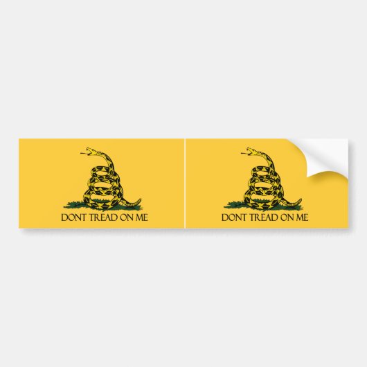 Niet op me lezen, Gadsden Flag Patriotic History Bumpersticker (Voorkant)