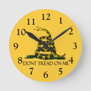 Niet op me lezen, Gadsden Flag Patriotic History Ronde Klok