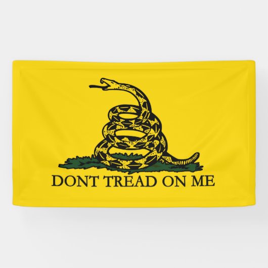 Niet op me lezen, Gadsden Flag Patriotic History Spandoek (Horizontaal)