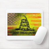 Niet op me lezen met de Amerikaanse vlag Gadsden Muismat (Met muis)