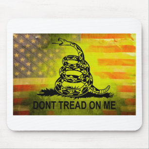 Niet op me lezen met de Amerikaanse vlag Gadsden Muismat