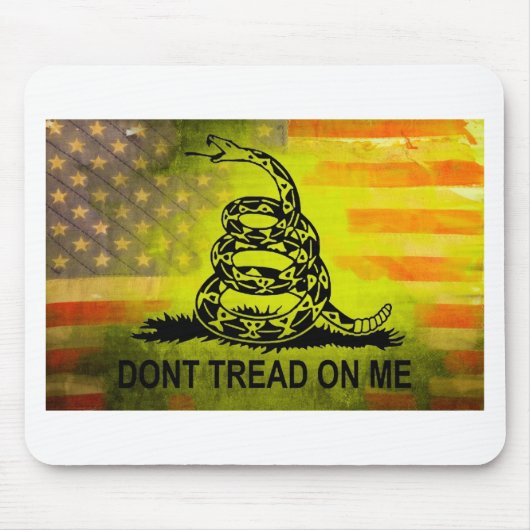Niet op me lezen met de Amerikaanse vlag Gadsden Muismat (Voorkant)