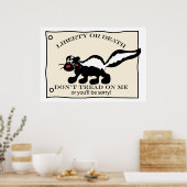 Niet op me lezen Skunk Poster (Keuken)