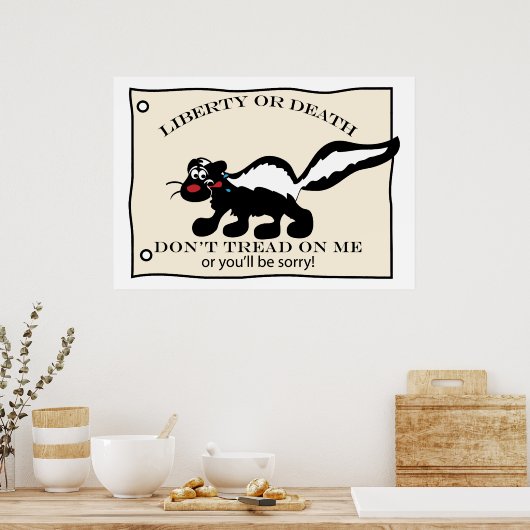 Niet op me lezen Skunk Poster (Keuken)