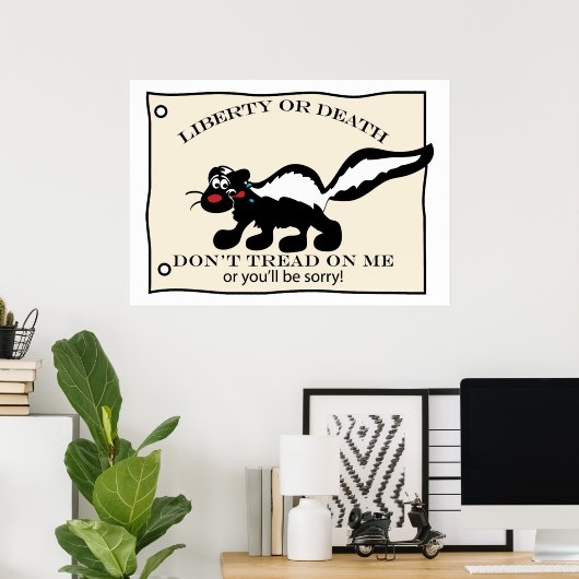 Niet op me lezen Skunk Poster (Thuiskantoor)