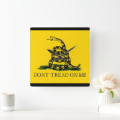 Niet op me tikken - Gadsden vlag Vierkante Klok (Huis)
