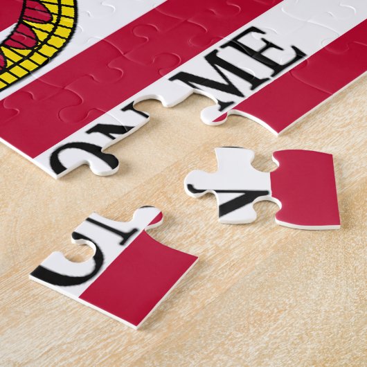 Niet op me tikken - marinevlag legpuzzel (Zijkant)