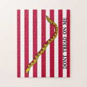 Niet op me tikken - marinevlag legpuzzel (Verticaal)