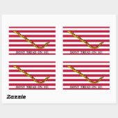 Niet op me tikken - marinevlag rechthoekige sticker (Vel)