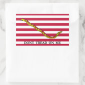 Niet op me tikken - marinevlag rechthoekige sticker (Tas)