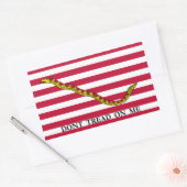 Niet op me tikken - marinevlag rechthoekige sticker (Envelop)