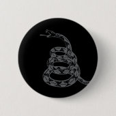 Niet op me treuzelen, Libertarian Snake. Ronde Button 5,7 Cm (Voorkant)