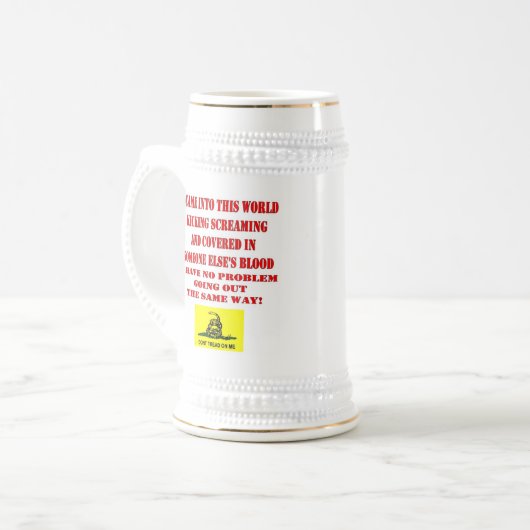 NIET OP MIJ BEHANDELEN BIERPUL (Voorkant links)