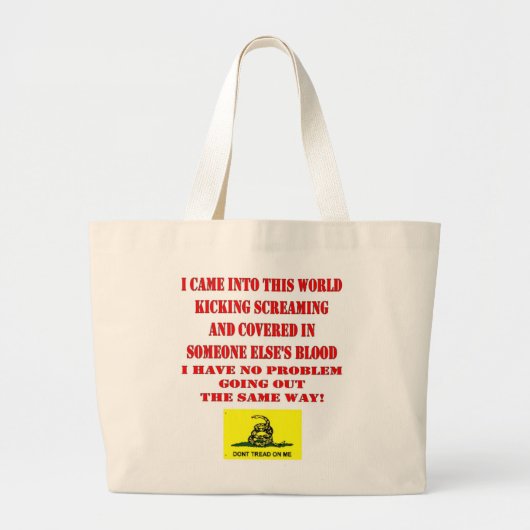 NIET OP MIJ BEHANDELEN GROTE TOTE BAG (Voorkant)