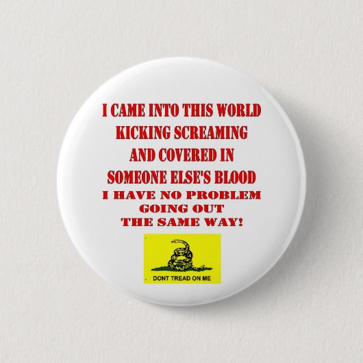 NIET OP MIJ BEHANDELEN RONDE BUTTON 5,7 CM (Voorkant)