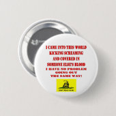 NIET OP MIJ BEHANDELEN RONDE BUTTON 5,7 CM (Voorkant /achterkant)