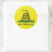 NIET OP MIJ BEHANDELEN RONDE STICKER (Tas)