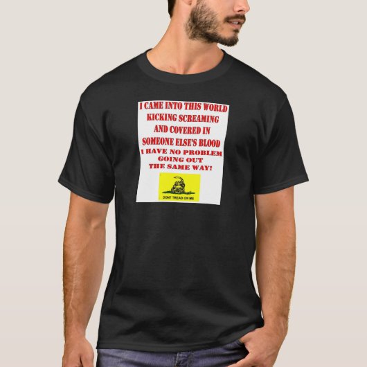 NIET OP MIJ BEHANDELEN T-SHIRT (Voorkant)