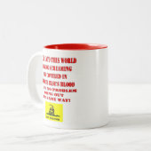 NIET OP MIJ BEHANDELEN TWEEKLEURIGE KOFFIEMOK (Voorkant links)