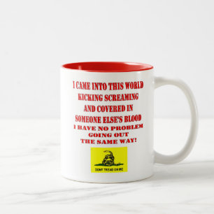 NIET OP MIJ BEHANDELEN TWEEKLEURIGE KOFFIEMOK