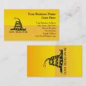 Niet op mij lezen, Gele vlag Ensign Visitekaartje (Voorkant / Achterkant)