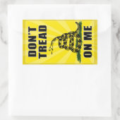 Niet op mij lezen rechthoekige sticker (Tas)