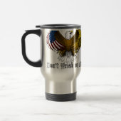 "Niet op mij lezen" Reisbeker (Links)