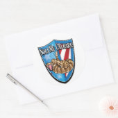 Niet op mij lezen ronde sticker (Envelop)