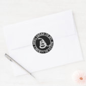 Niet op mij lezen ronde sticker (Envelop)