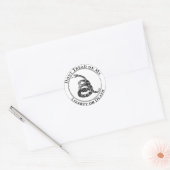 Niet op mij lezen ronde sticker (Envelop)