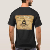 Niet op mij lezen t-shirt (Achterkant)