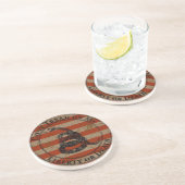 Niet op mij lezen zandsteen onderzetter (Zijkant)