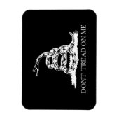 Niet op mij slaan, Gadsden Flag BLACK EN WHITE Magneet (Verticaal)
