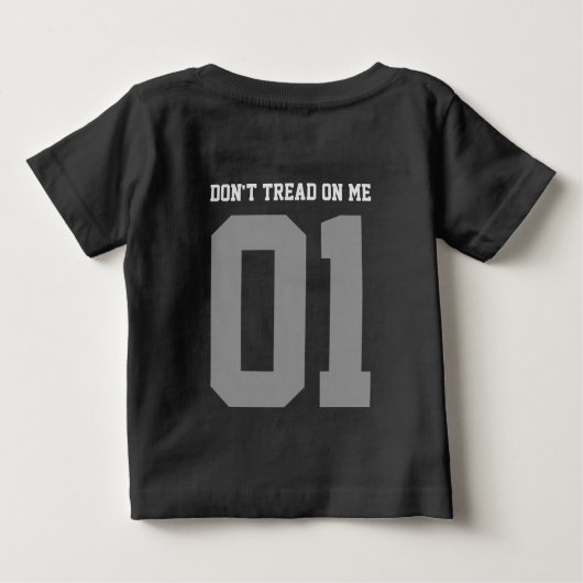 Niet op mij slaan Gadsden Flag BLACK YELLOW (Achterkant)