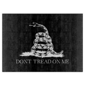 Niet op mij slaan Gadsden Flag Black Yellow Snijplank (Voorkant)