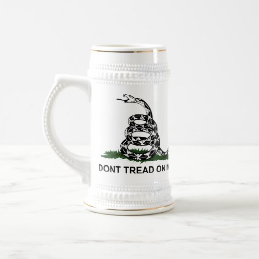 Niet op mij tikken bierpul (Links)