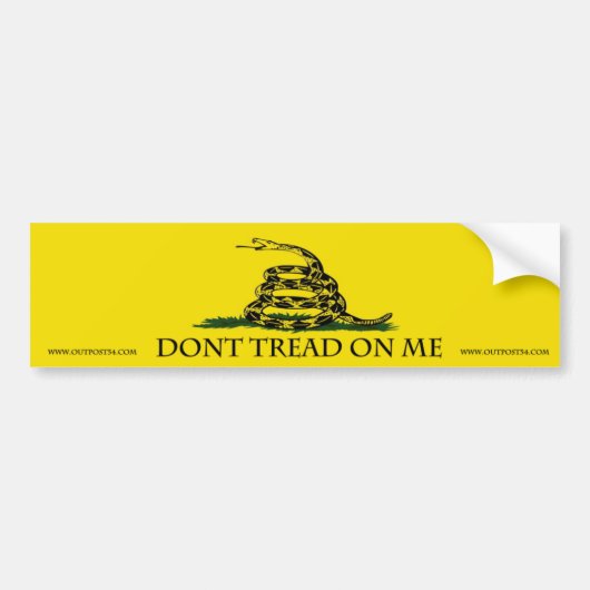 Niet op mij tikken bumpersticker (Voorkant)